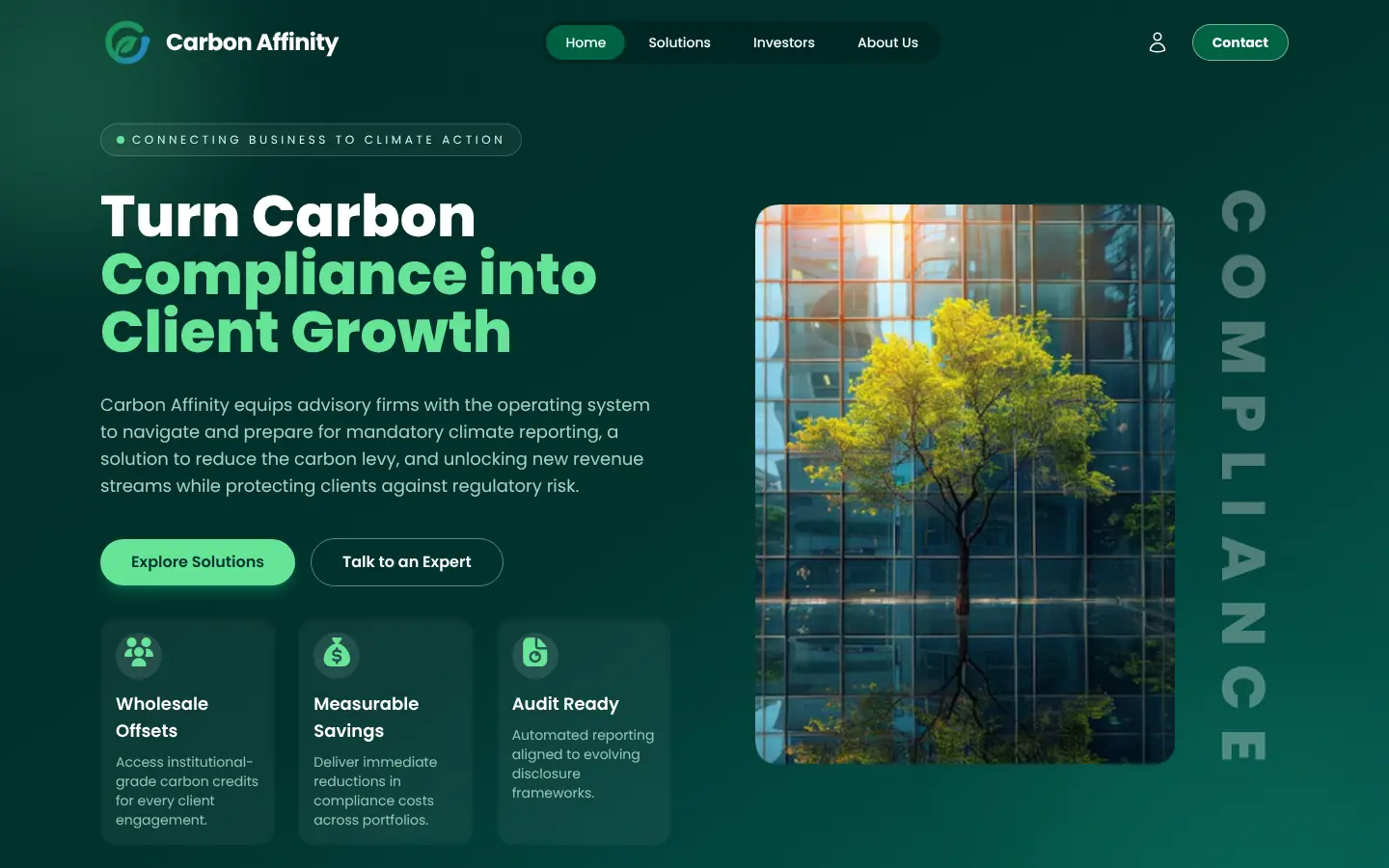 Carbon Affinity website screenshot