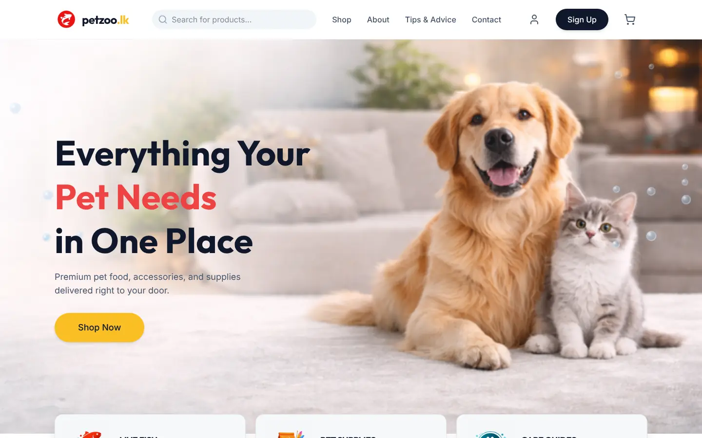 Petzoo digital platform screenshot