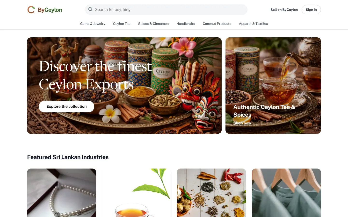 ByCeylon marketplace screenshot