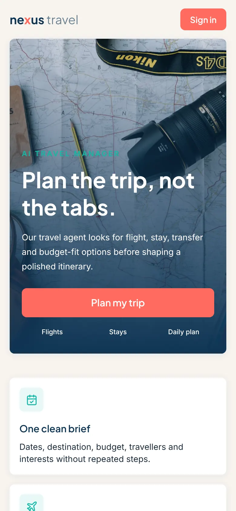 Nexus Travel on mobile